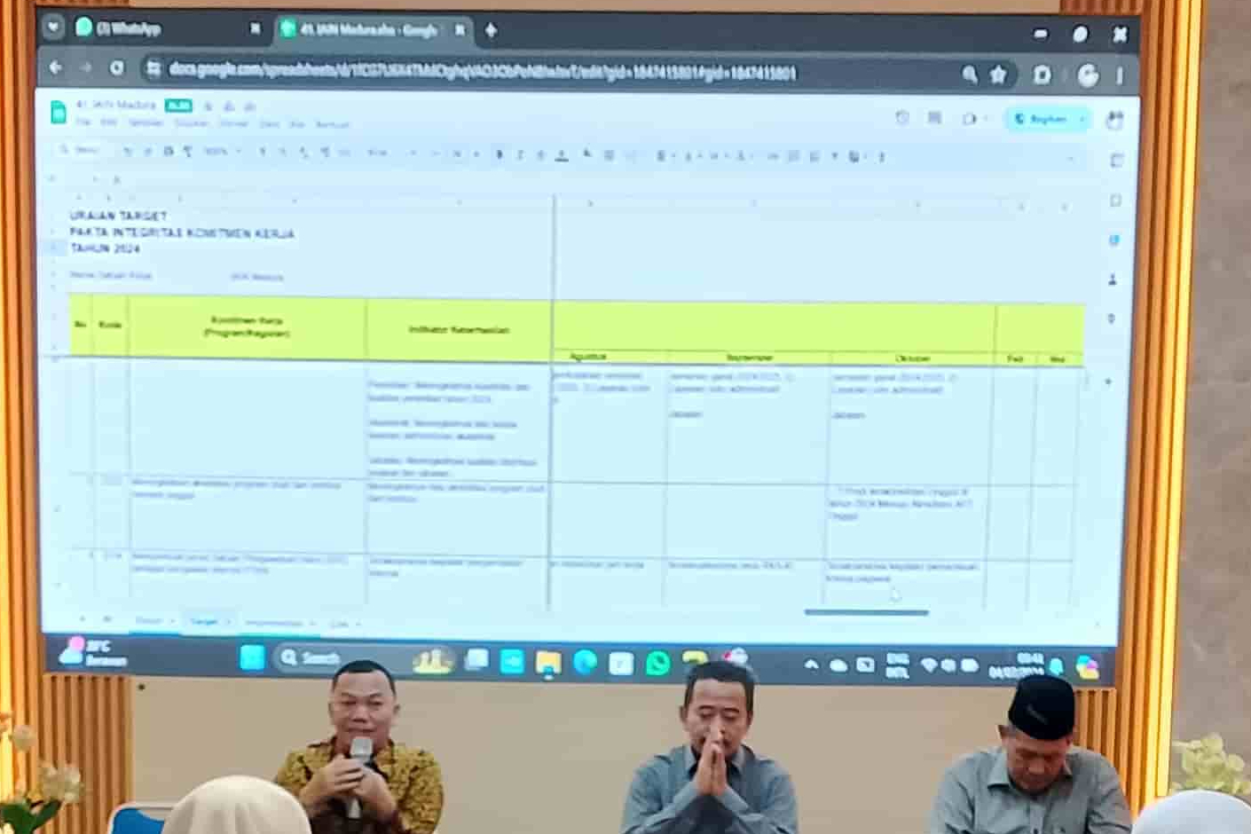 Pendampingan Penyusunan Eviden Pakta Integritas Komitmen Kinerja ITJEN KEMENAG RI